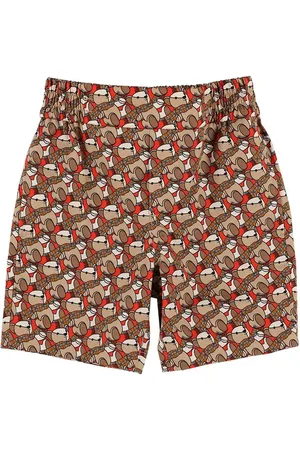 Burberry Monogram Print Cotton Shorts