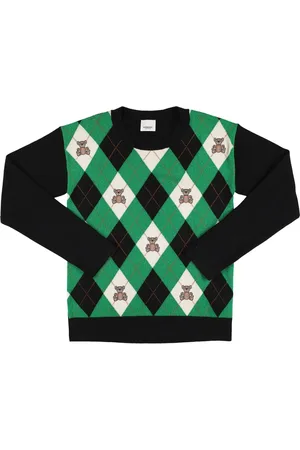 Burberry Rhombus Print Wool Knit Sweater
