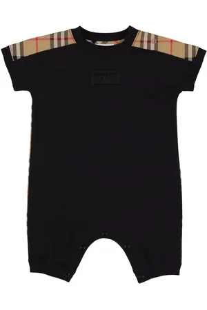 Burberry Icon Check Print Cotton Romper