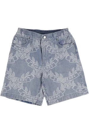Burberry Logo Printed Cotton Shorts