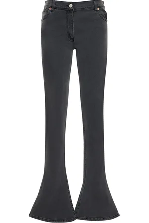 MAGDA BUTRYM Flared Low Rise Cotton Denim Jeans