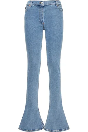 MAGDA BUTRYM Flared Low Rise Cotton Denim Jeans