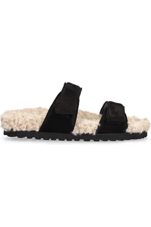 Gia Borghini Alvine Ugh Shearling & Suede Flats