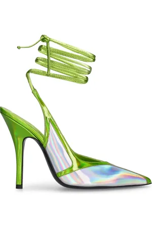 The Attico 105mm Venus Chrome Leather & Pvc Pumps