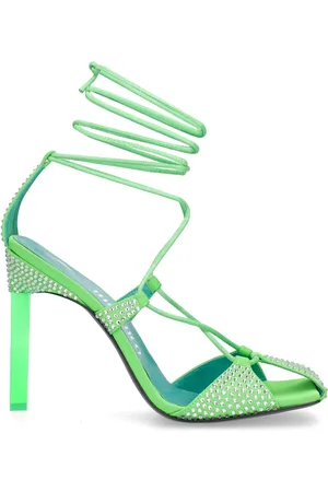 The Attico 105mm Adele Lycra & Crystal Sandals
