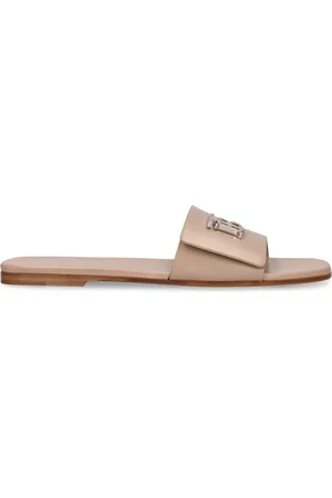 Burberry 10mm Sloane Leather Flat Sandals