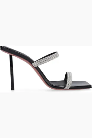 Amina Muaddi 95mm Rih Patent Leather Sandals