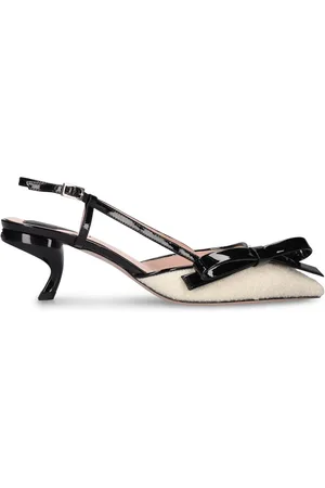 Roger Vivier 55mm Virgule Shearling Slingbacks