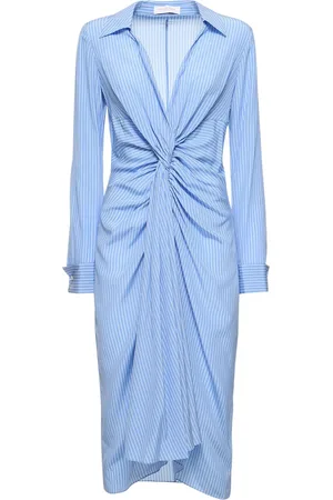 Michael Kors Gathered Silk Crepe Shirt Dress