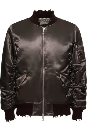 GIORGIO BRATO Dyed Cotton & Nylon Bomber Jacket