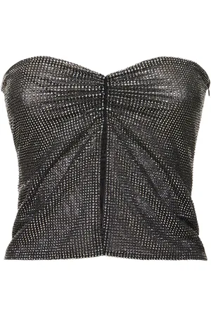 GIUSEPPE DI MORABITO Embellished Strapless Crop Top