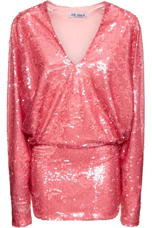 The Attico Gael Sequined V-neck Mini Dress