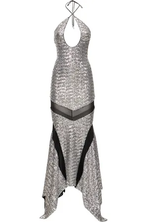 The Attico Saskia Sequined Long Dress