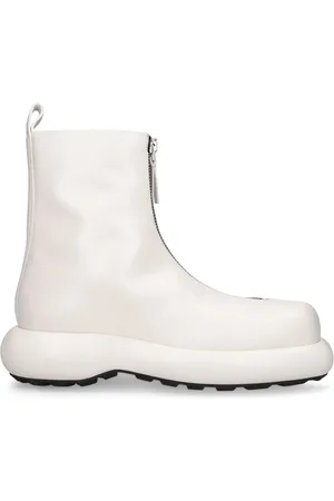 Jil Sander 40mm Leather Zip Ankle Boots