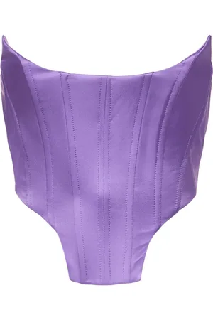 GIUSEPPE DI MORABITO Stretch Satin Bustier Top