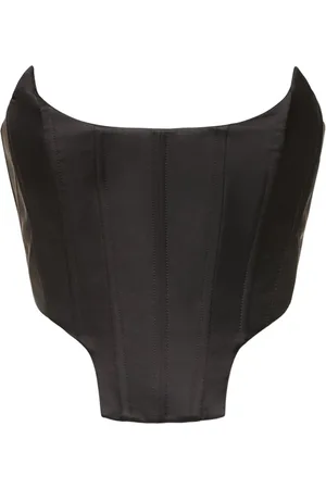 GIUSEPPE DI MORABITO Stretch Satin Bustier Top