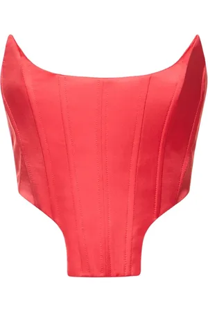 GIUSEPPE DI MORABITO Stretch Satin Bustier Top