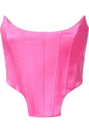 GIUSEPPE DI MORABITO Stretch Satin Bustier Top