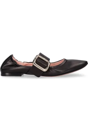 Roger Vivier 5mm Choc Babies Leather Flat Shoes
