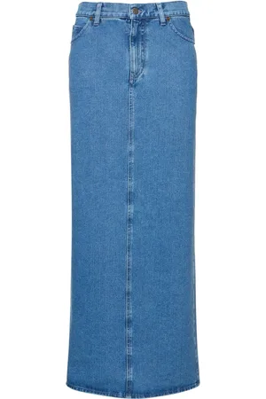 GIUSEPPE DI MORABITO Wool Blend Denim Long Skirt