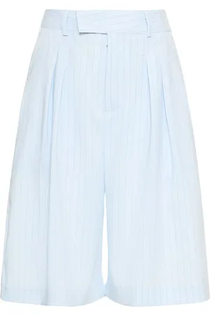The Frankie Shop Vivian Pleated Fluid Bermuda Shorts