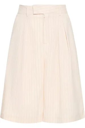 The Frankie Shop Vivian Pleated Fluid Bermuda Shorts