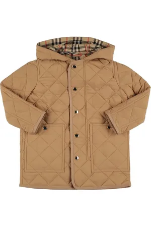 Burberry Quilted Nylon Hooded Long Jacket