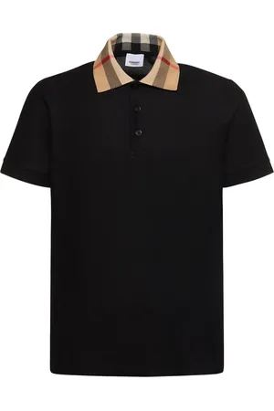 Burberry Cody Check Collar Cotton Polo