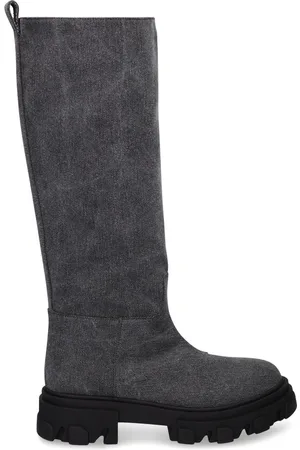 Gia Borghini 50mm Perni 07 Denim Boots