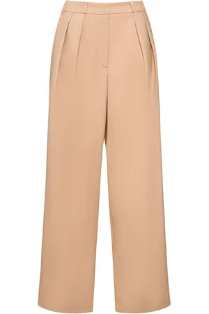 The Frankie Shop Tansy Pleated Twill Wool Blend Pants