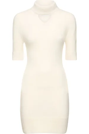 Patou Knit Turtleneck Cutout Mini Dress