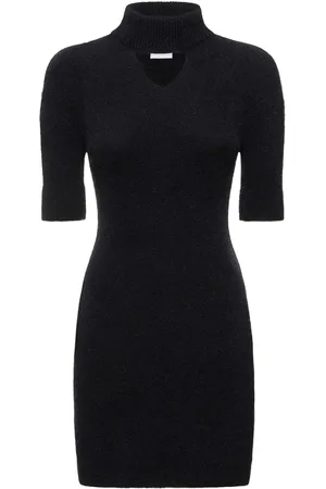 Patou Knit Turtleneck Cutout Mini Dress