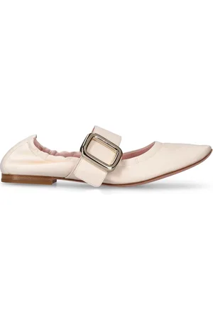 Roger Vivier 5mm Choc Babies Leather Flat Shoes