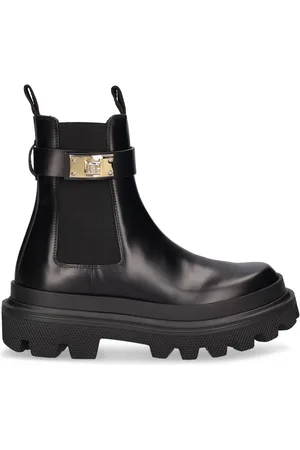 Dolce & Gabbana 50mm Brushed Leather Ankle Boots