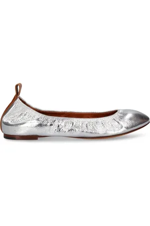 Lanvin Laminated Leather Ballerina Flats
