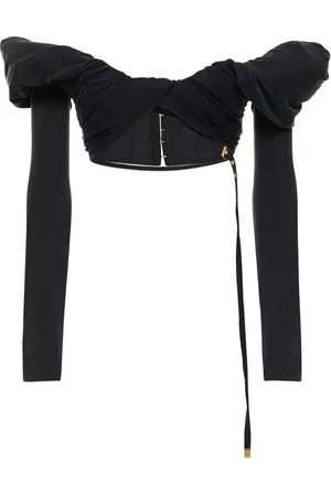 Jacquemus Le Haut Spalla Jersey Crop Top