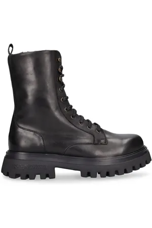 Dolce & Gabbana Leather Combat Boots