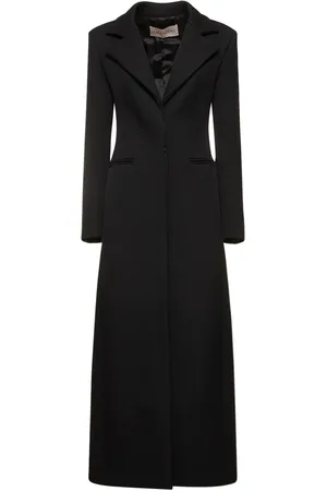 VALENTINO Bonded Wool Blend Long Coat