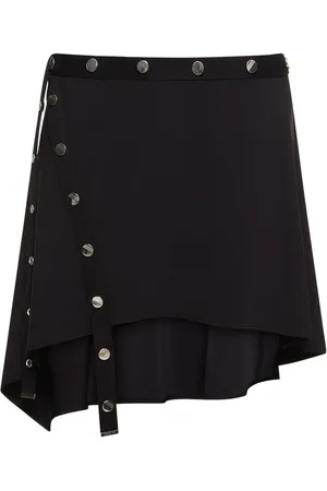 The Attico Stretch Jersey Asymmetric Mini Skirt