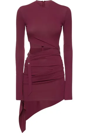 The Attico Stretch Jersey Cutout L/s Mini Dress