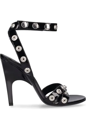 The Attico 105mm Cosmo Faux Patent Leather Sandals