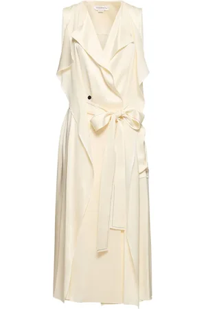 Victoria Beckham Trench Viscose Blend Midi Dress