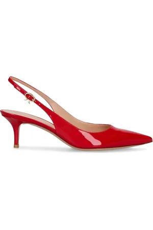 Gianvito Rossi 55mm Ribbon Patent Leather Pumps