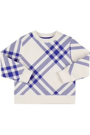 Burberry Check Print Cotton Knit Sweater