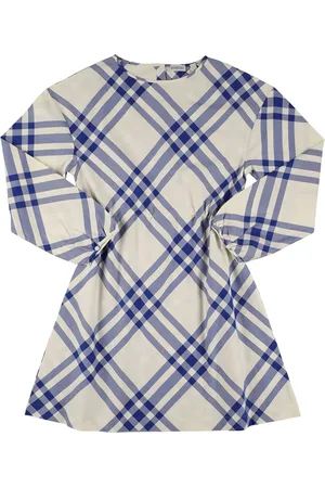 Burberry Check Print Cotton Shirt Dress
