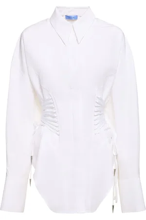 MUGLER Fitted Cotton Poplin Shirt
