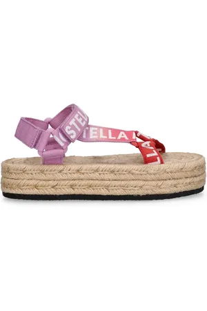 Stella McCartney Recycled Cordura Fabric Logo Sandals