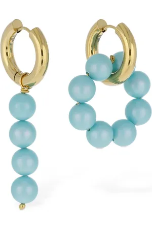 Timeless Pearly Beaded Charm Mismatched Earrings