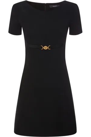 VERSACE Stretch Cady Short Sleeved Mini Dress