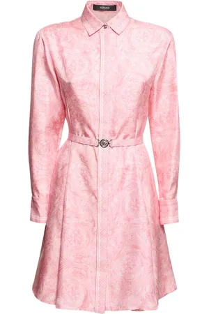 VERSACE Baroque Printed Silk Twill Dress